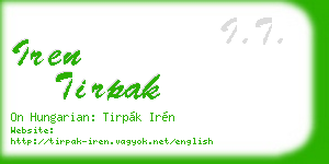 iren tirpak business card